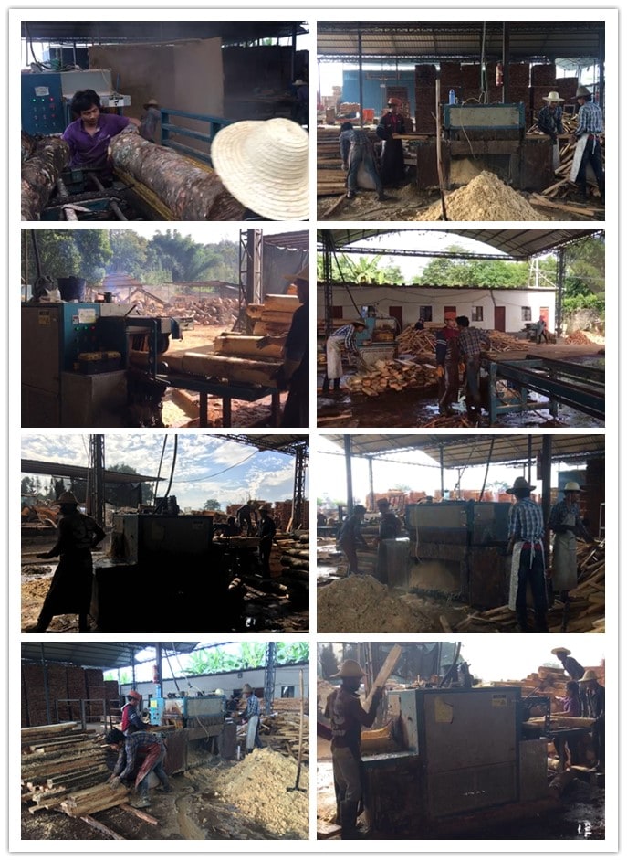 云南德宏州芒市--原木、方木多片鋸工作圖