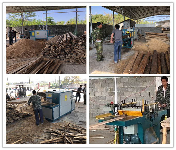 2018年10月原木多片鋸、清邊機在廣西桂林現(xiàn)場工作圖
