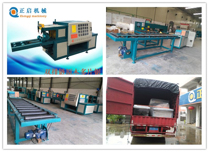 2018年6月發(fā)往韶關--雙排鏈原木多片鋸、進料架、出料架